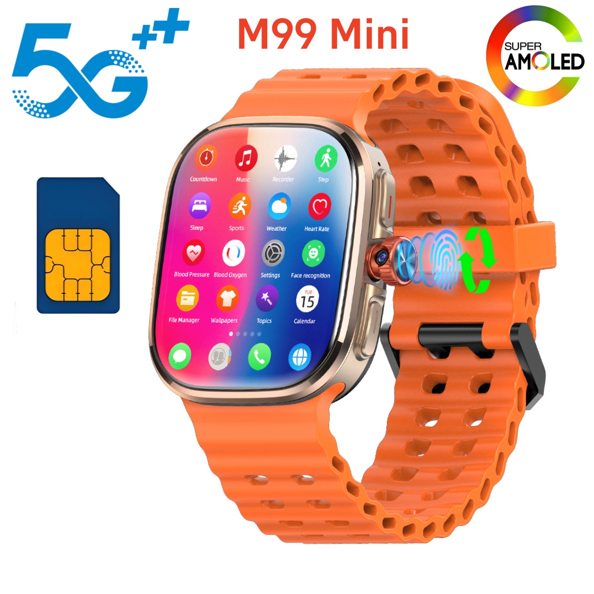 Smartwatch Face - M99 มินิสมาร์ทวอทช์ 5G ระบบปฏิบัติการ Android 13.0
