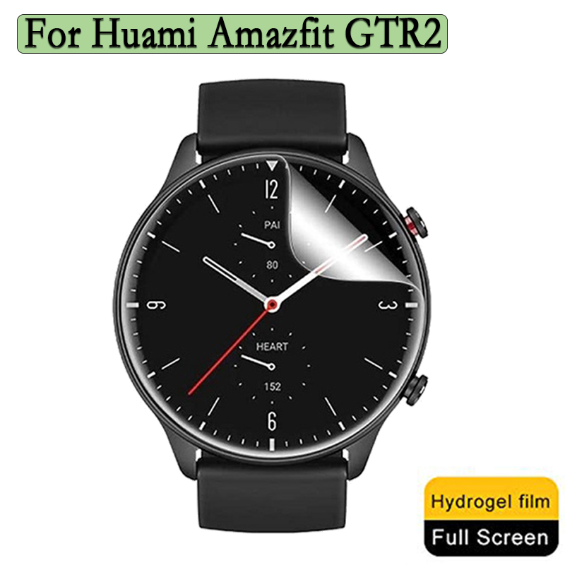Smartwatch Icon - ฟิล์มไฮโดรเจลโปร่งใสบางเฉียบ3/6ชิ้นสำหรับ huami amazfit GTR 2ฟิล์มป้องกันสมาร์ทวอท์ชสำหรับเล่นกีฬา