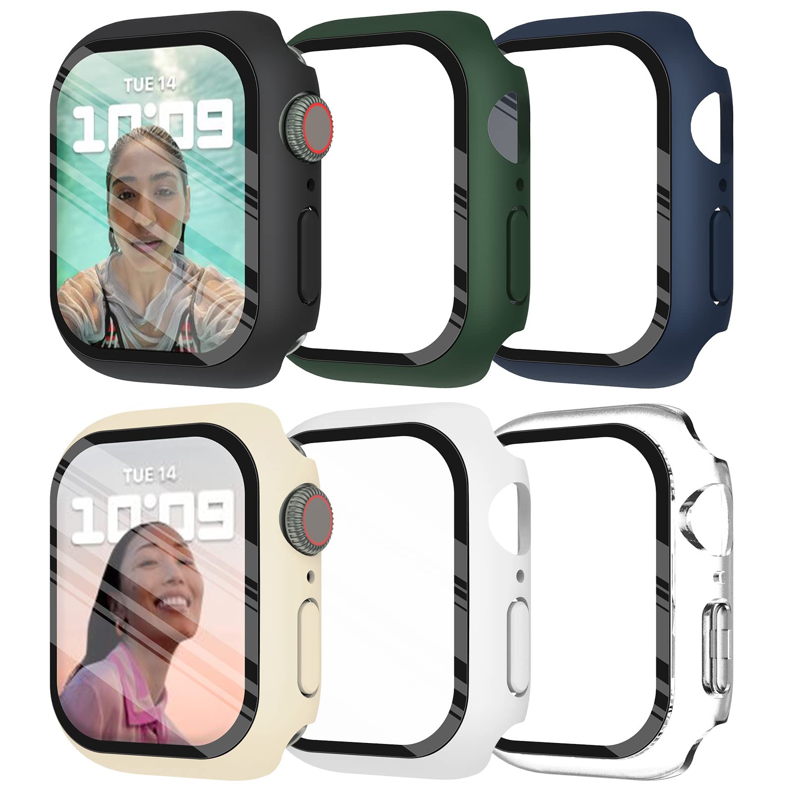 Smartwatch Icon - กระจกนิรภัย + ฝาครอบสําหรับ Apple Watch 9