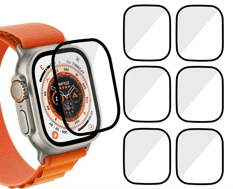 Smartwatch Icon - ตัวป้องกันหน้าจอ 3D ฟิล์มกระจกนิรภัยเหมาะสำหรับแอปเปิ้ลวอทช์ 9 8 7