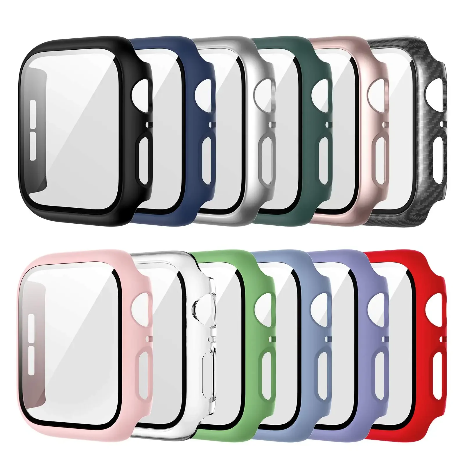 Smartwatch Icon - กระจกนิรภัย + ฝาครอบสําหรับ Apple Watch 9