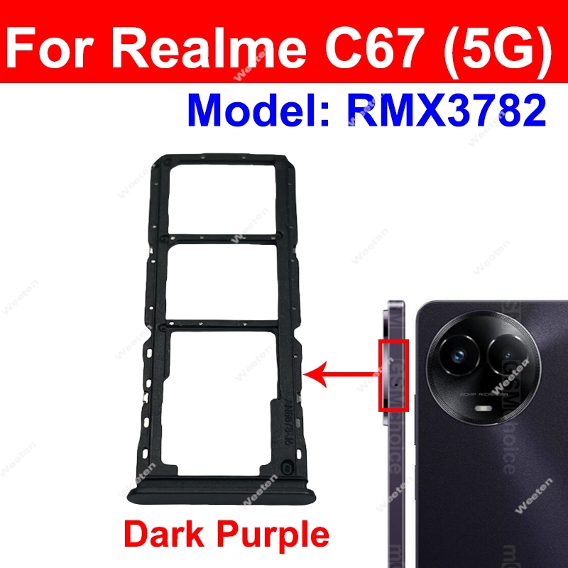 Realme C67 - อะแดปเตอร์ซิมการ์ดสำหรับ Realme C61 C63 C65 C67