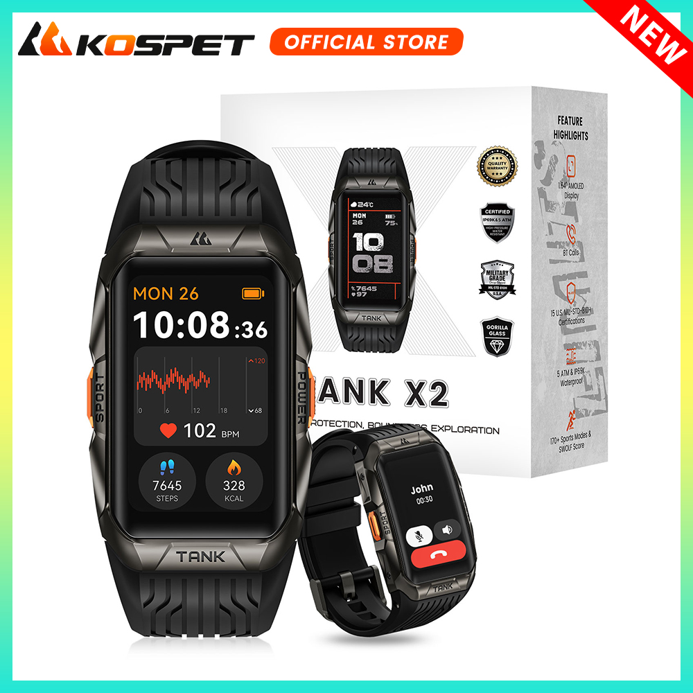 Smartwatch Face - KOSPET TANK X2 สมาร์ทนาฬิกาสําหรับชาย IP69K กันน้ํา