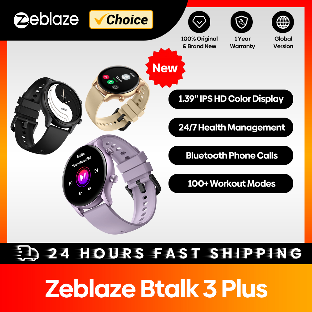 Smartwatch Face - ใหม่ Zeblaze Btalk 3 Plus โทรด้วยเสียงสมาร์ทวอท์ช