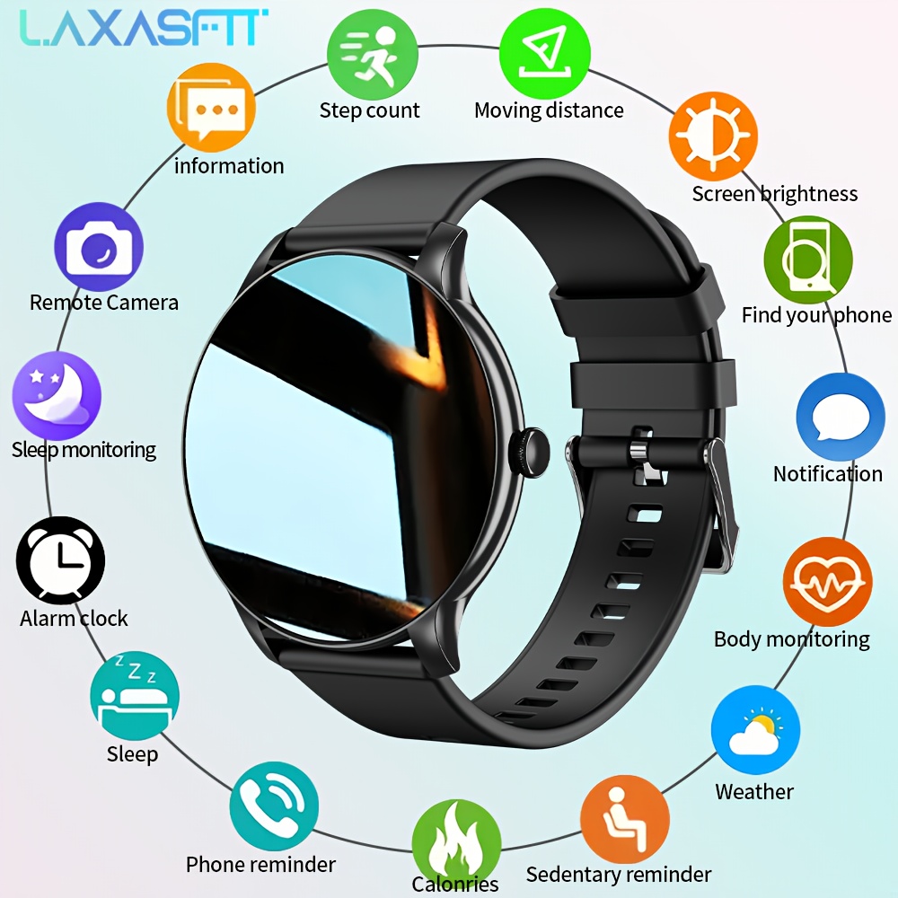 Smartwatch Face - นาฬิกาอัจฉริยะ LAXASFIT Outsport รองรับการโทรผ่านบลูทูธ สำหรับผู้หญิงและผู้ชาย ของขวัญ