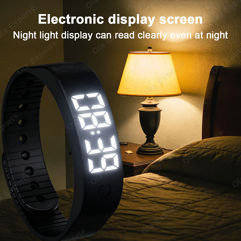 สร้อยข้อมือสมาร์ท LED ดิจิตอลก - Android Smartwatch Accessories บทวิจารณ์และราคา