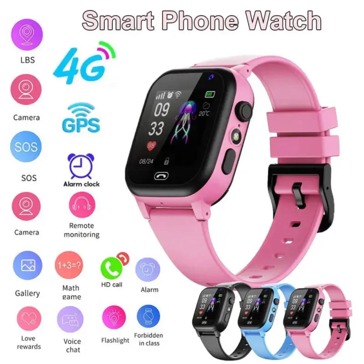เด็กสมาร์ทวอท์ช 4G มัลติฟังก์ช - Smartwatch Id บทวิจารณ์และราคา