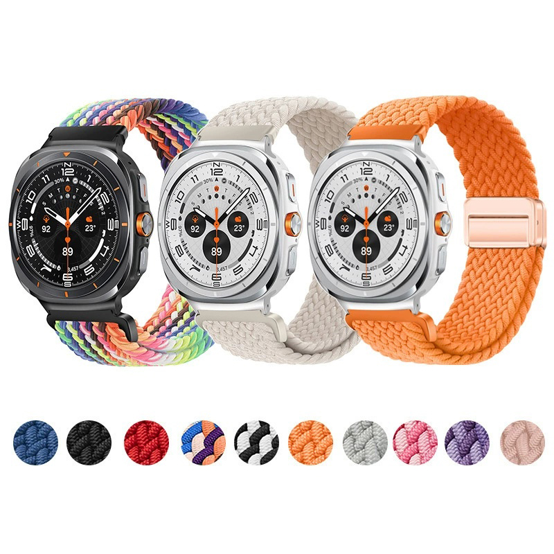 สายนาฬิกาไนลอนถักแบบวงสำหรับ S - Samsung Smartwatch Ultra Accessories บทวิจารณ์และราคา