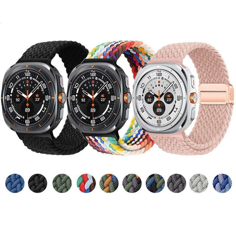 สายนาฬิกาไนลอนถักแบบวงสำหรับ S - Samsung Smartwatch Ultra Accessories บทวิจารณ์และราคา