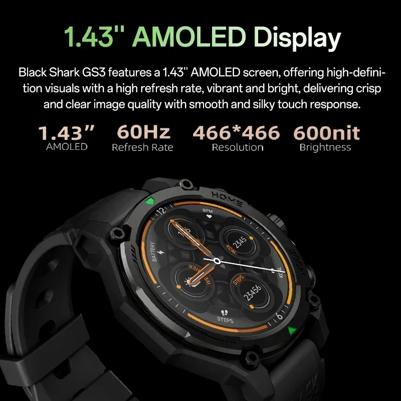 เปิดตัวทั่วโลก Blackshark GS3  - Smartwatch Face บทวิจารณ์และราคา