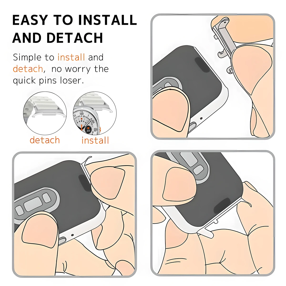 1 คู่อะแดปเตอร์สำหรับซัมซุงกาแ - Samsung Smartwatch Ultra Accessories บทวิจารณ์และราคา