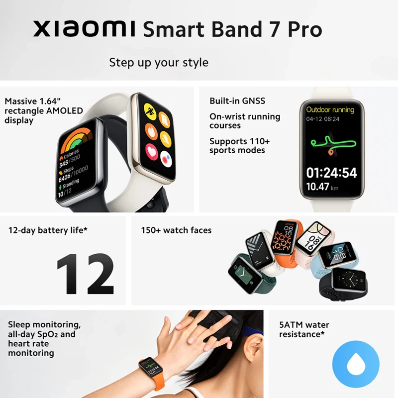 Xiaomi Smart Band 7 Pro 1.64 ' - Smartwatch Face บทวิจารณ์และราคา
