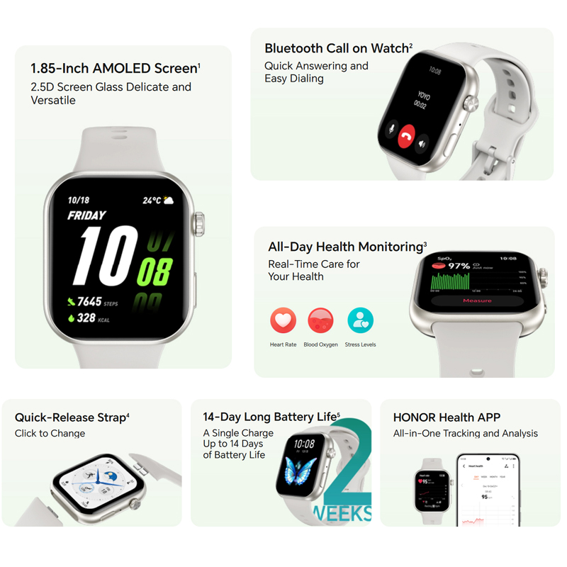 HONOR CHOICE Watch 2i รุ่น Glo - Smartwatch Face บทวิจารณ์และราคา