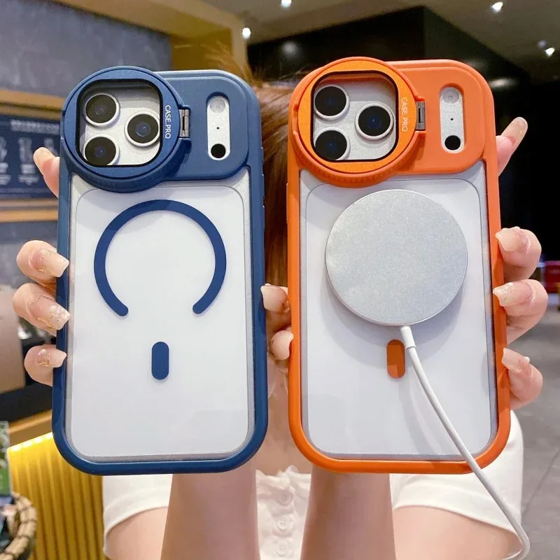 เคสโทรศัพท์ใสพร้อมขาตั้งกล้องใ - Magnetic Charging Stand บทวิจารณ์และราคา